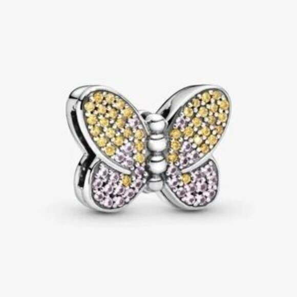 Pandora Reflexions Pav�� Butterfly Charm - Picture 1 of 4